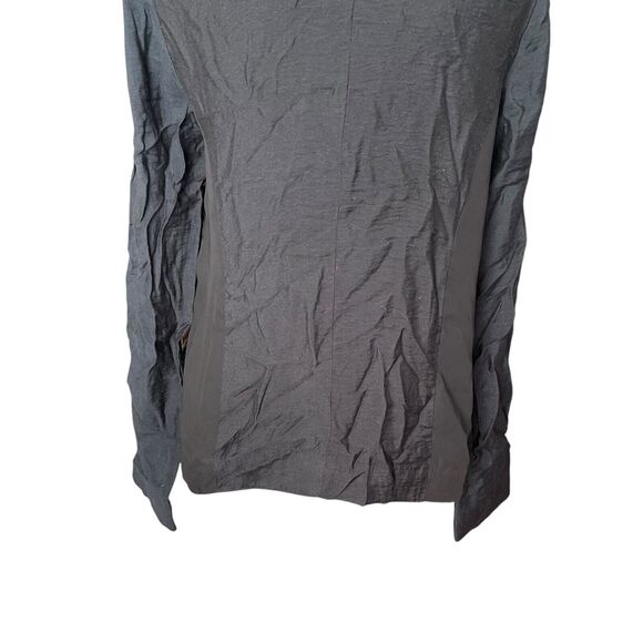 Silence + Noise Medium Thin Blazer Open Front Dark Blue Black Lightweight - Picture 12 of 12